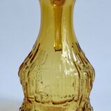 Vintage Amber Glass Orangeade Set - 1 Carafe + 4 Glasses - Made in Italy