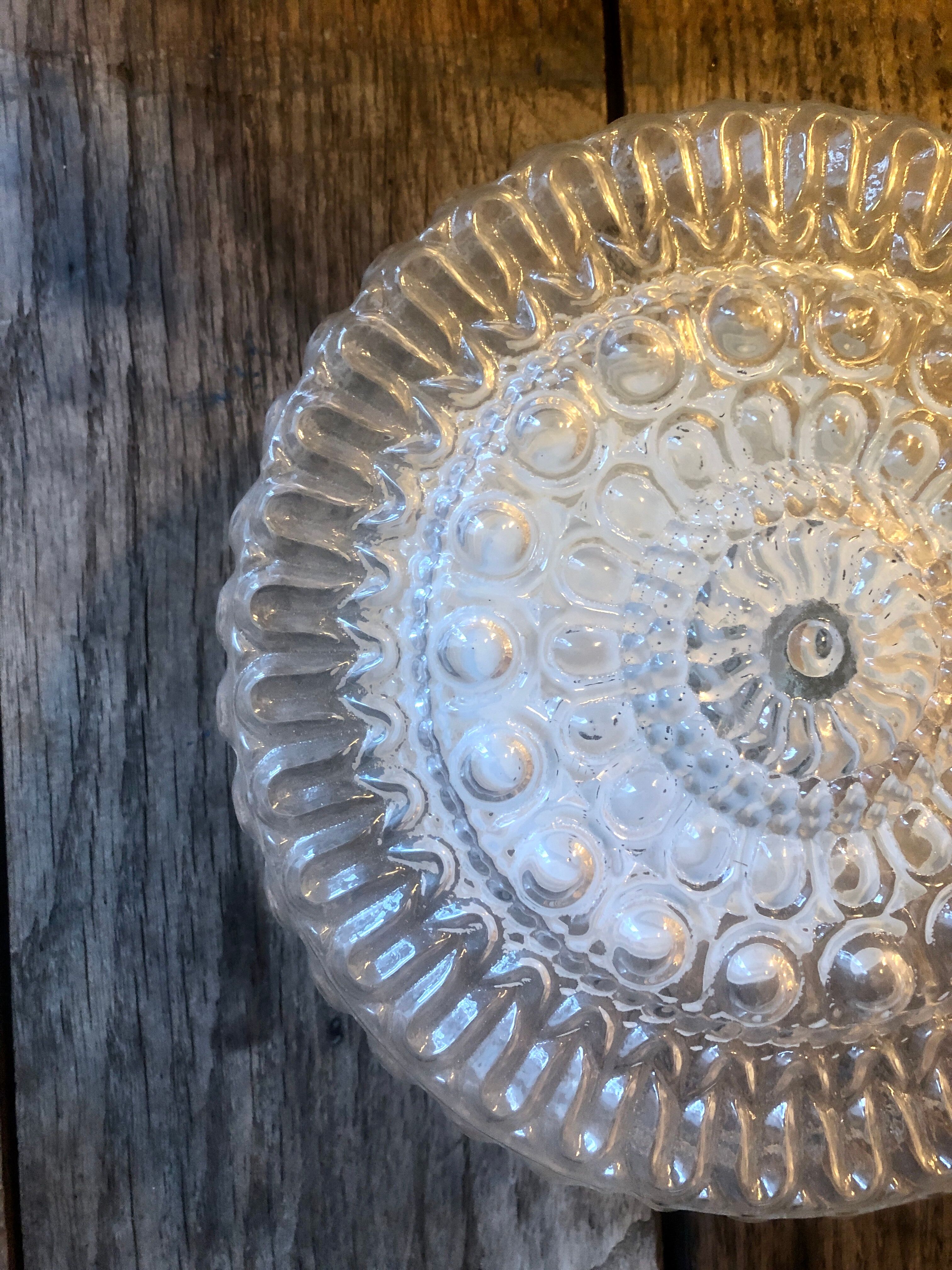 Cast glass ceiling lamp