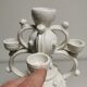 Vase gargoulette candle holder Emile Tessier Malicorne rooster