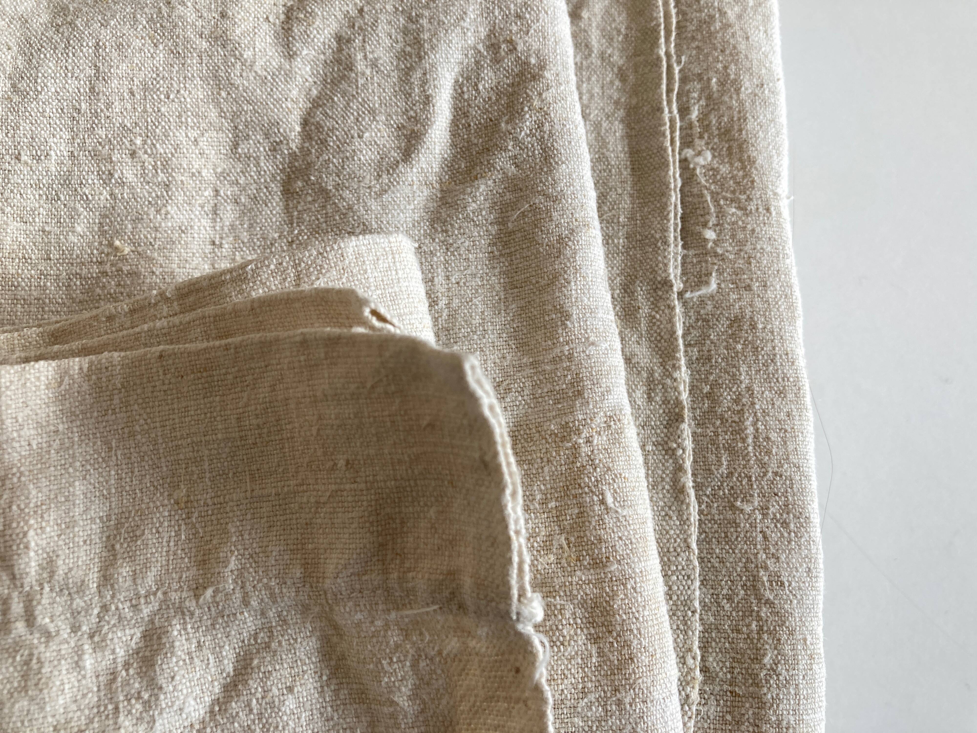 Farm tablecloth 19th in hemp canvas, reserve of trousseau L270cm