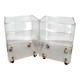Paire de tables de chevet en plexiglas transparent