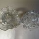 Set of 2 glass candle holders