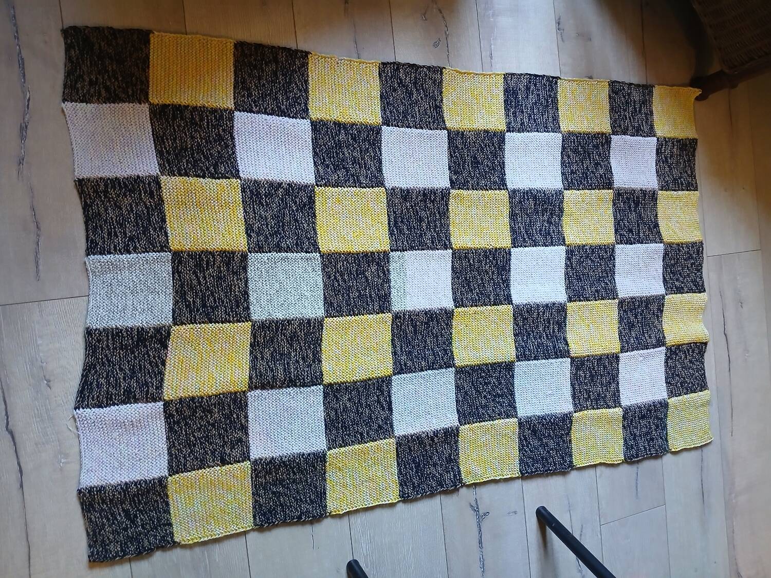 Wool patchwork blanket