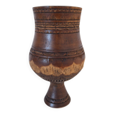 Carved wooden bowl/vase