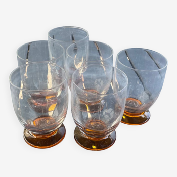 6 verres vintage 1970