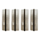 Contemporary Rectangular Diamond-Motif Murano Glass Sconces — Set of Four