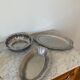 Plat en inox floral 1980