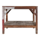 Table console industrielle française en bois, années 1920