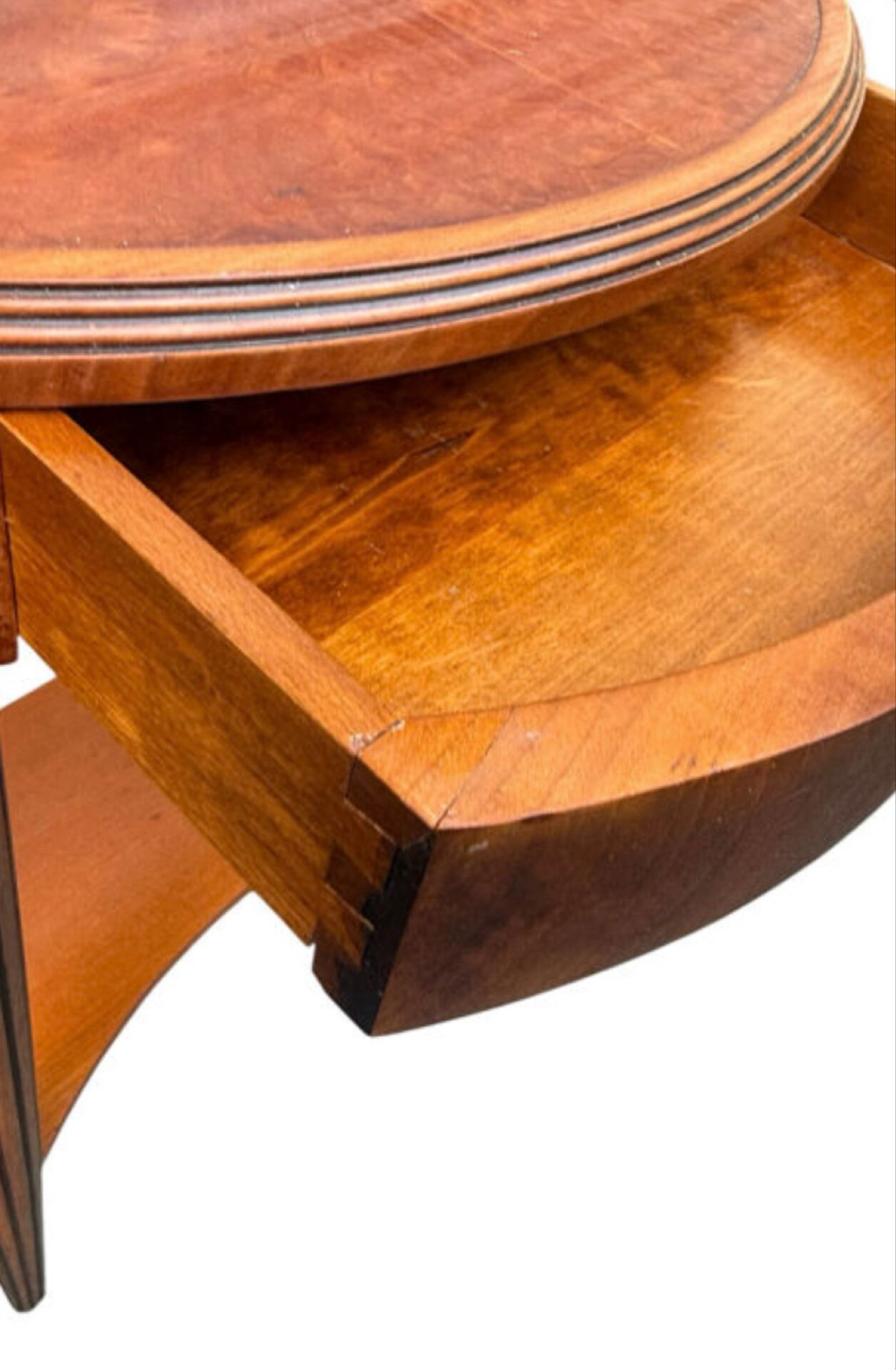 Paire de consoles demi-lune Art Déco en Acajou