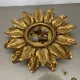 Large 55 cm golden 'florentine theatre' ceiling light by banci, florence, italy, 1970