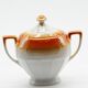 Vintage orange ceramic sugar