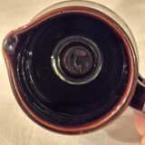 Vallauris milk jug, glazed ceramic, brown old rose A152-2