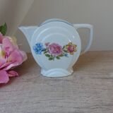 Ancien petit pot à lait décor floral, petit pichet vintage en porcelaine