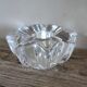 A vintage star flower glass candlestick.
