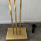 Maison Deknudt brass floor lamp from the 70s