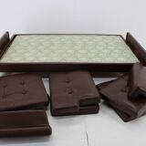Design Leather Folding Sofa by Arch. Spicka, 1970s, Czechoslovakia