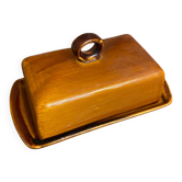 Vintage Brown Ceramic Butter Dish ST CLEMENT Made In France #D8