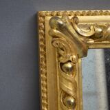 Victorian wall mirror in gilded wood 107x83cm