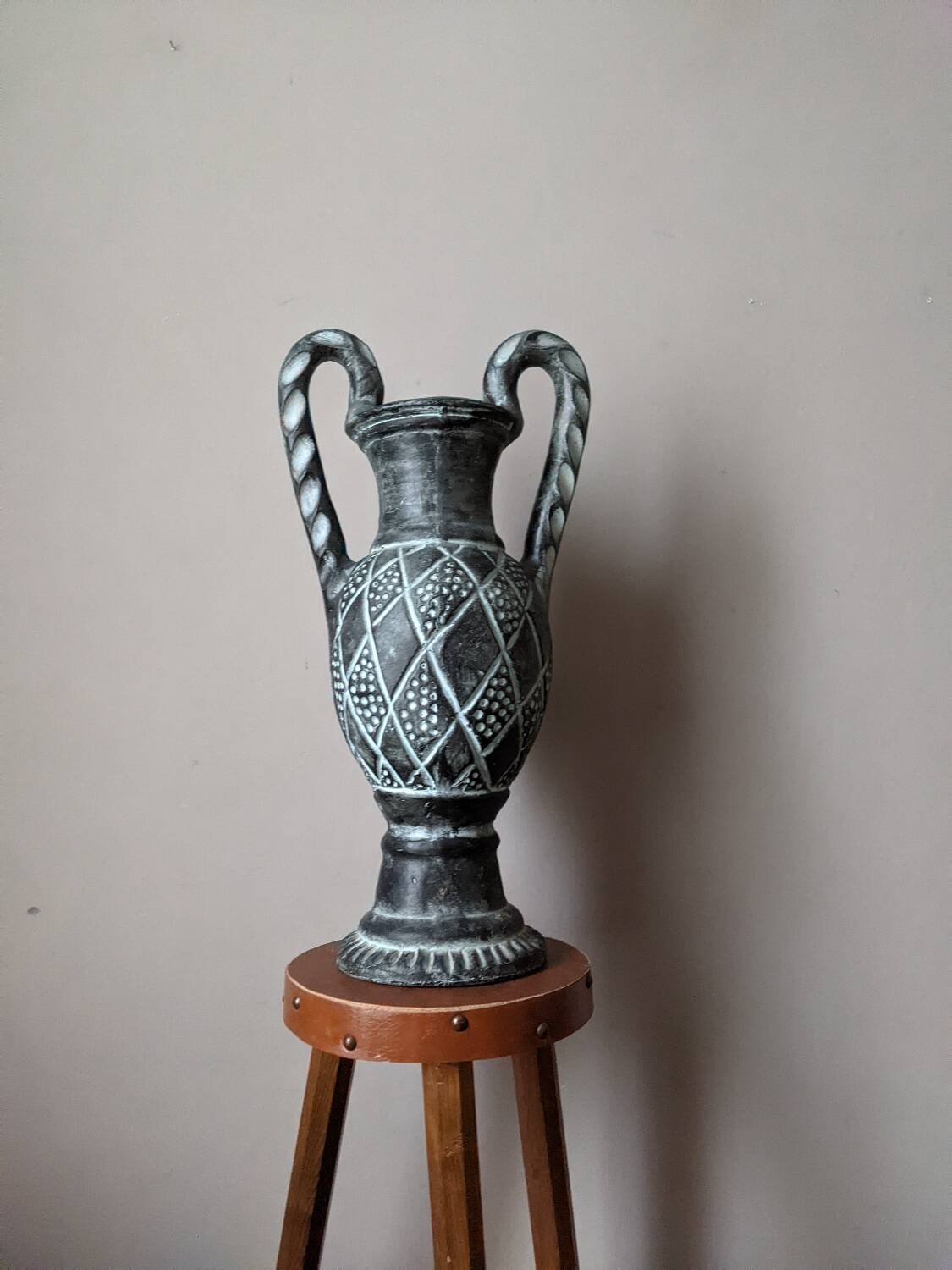 Terracotta ceramic amphora