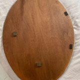 Art Deco oval mirror in chrome brass, France 1930 vintage