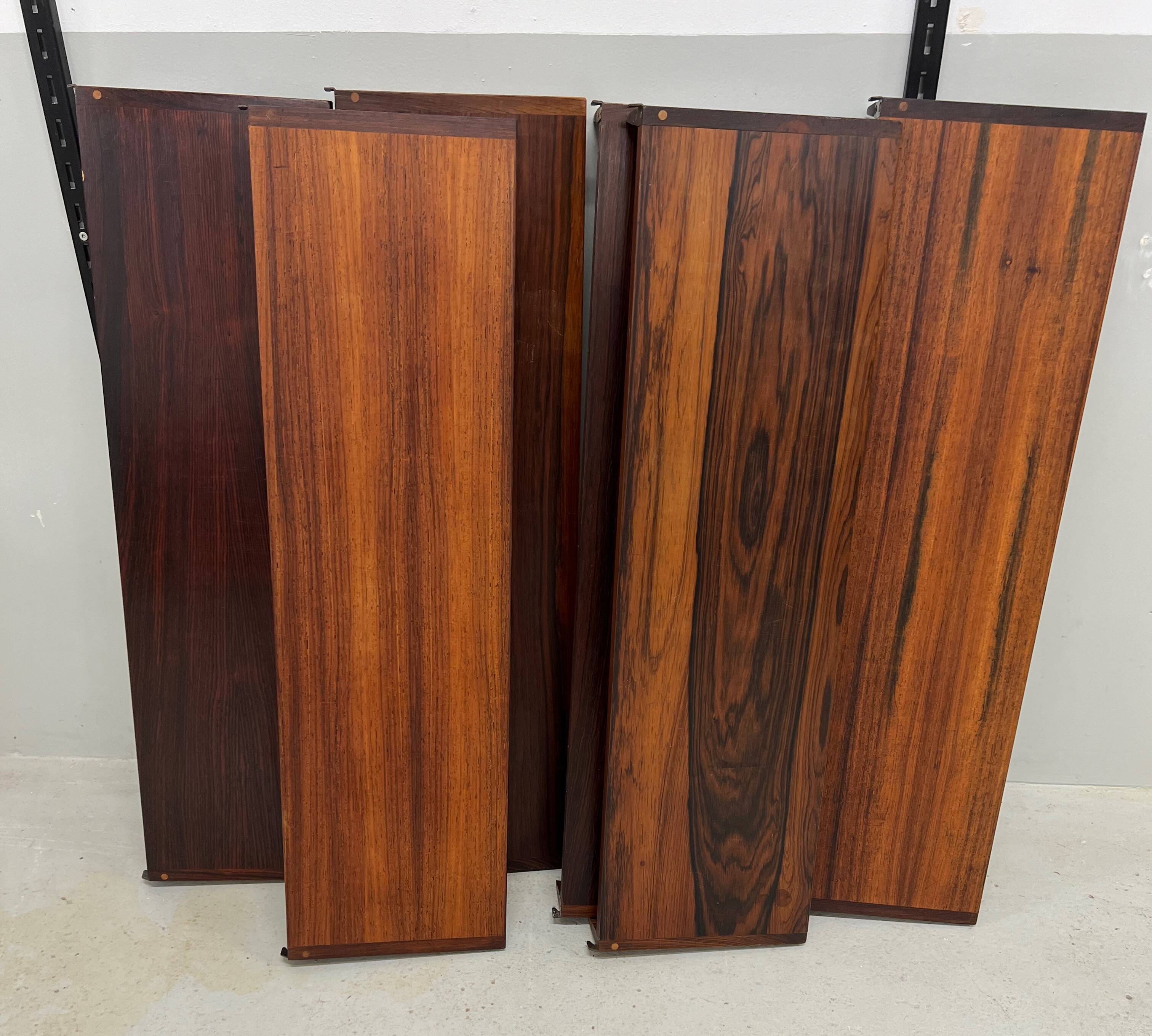 Kai Kristiansen Rosewood Shelves For Feldballes, Set Of 6