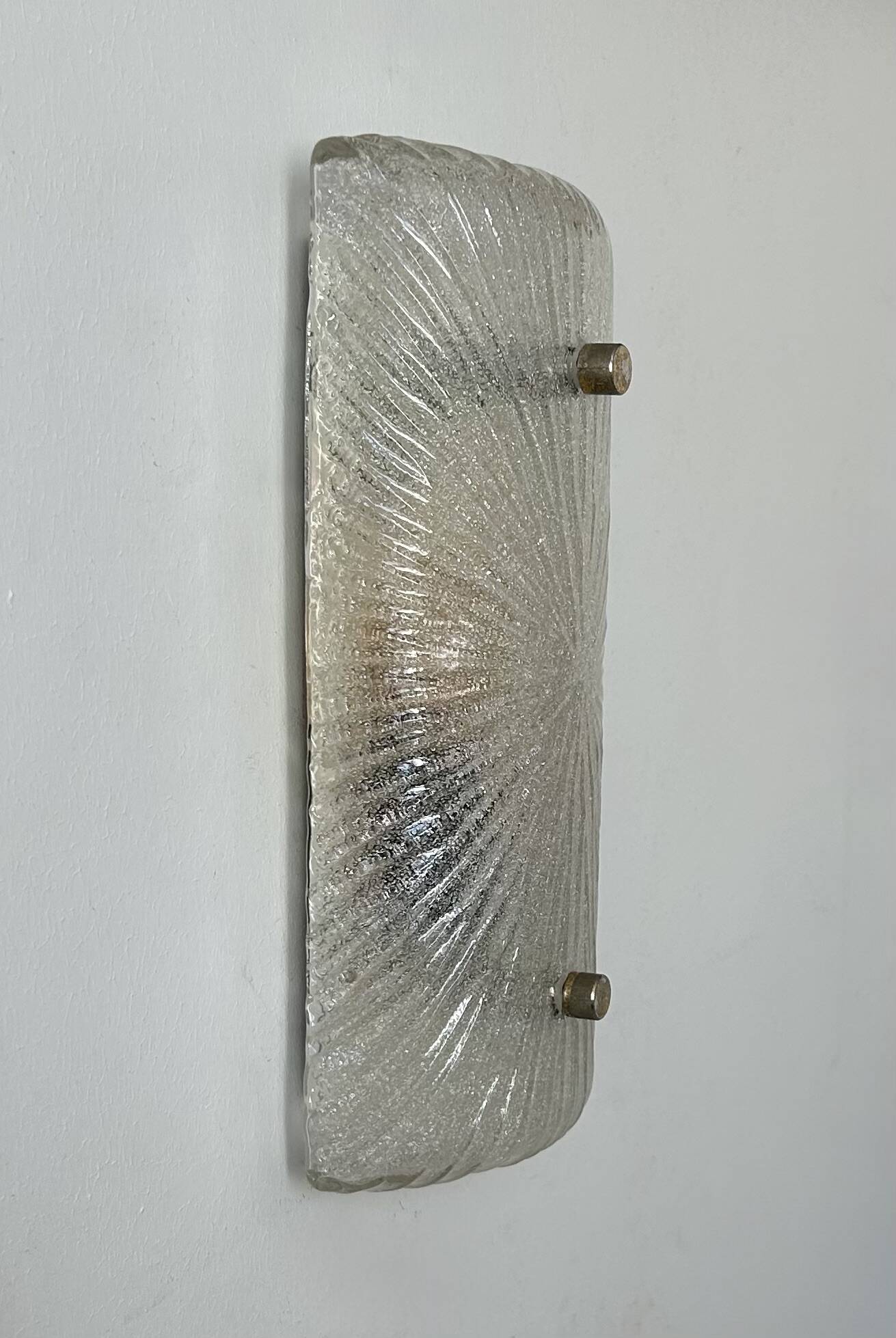 Vintage wall lamp, Murano glass and brass, Italy 1970