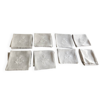 Lot de 6 serviettes de table en lin