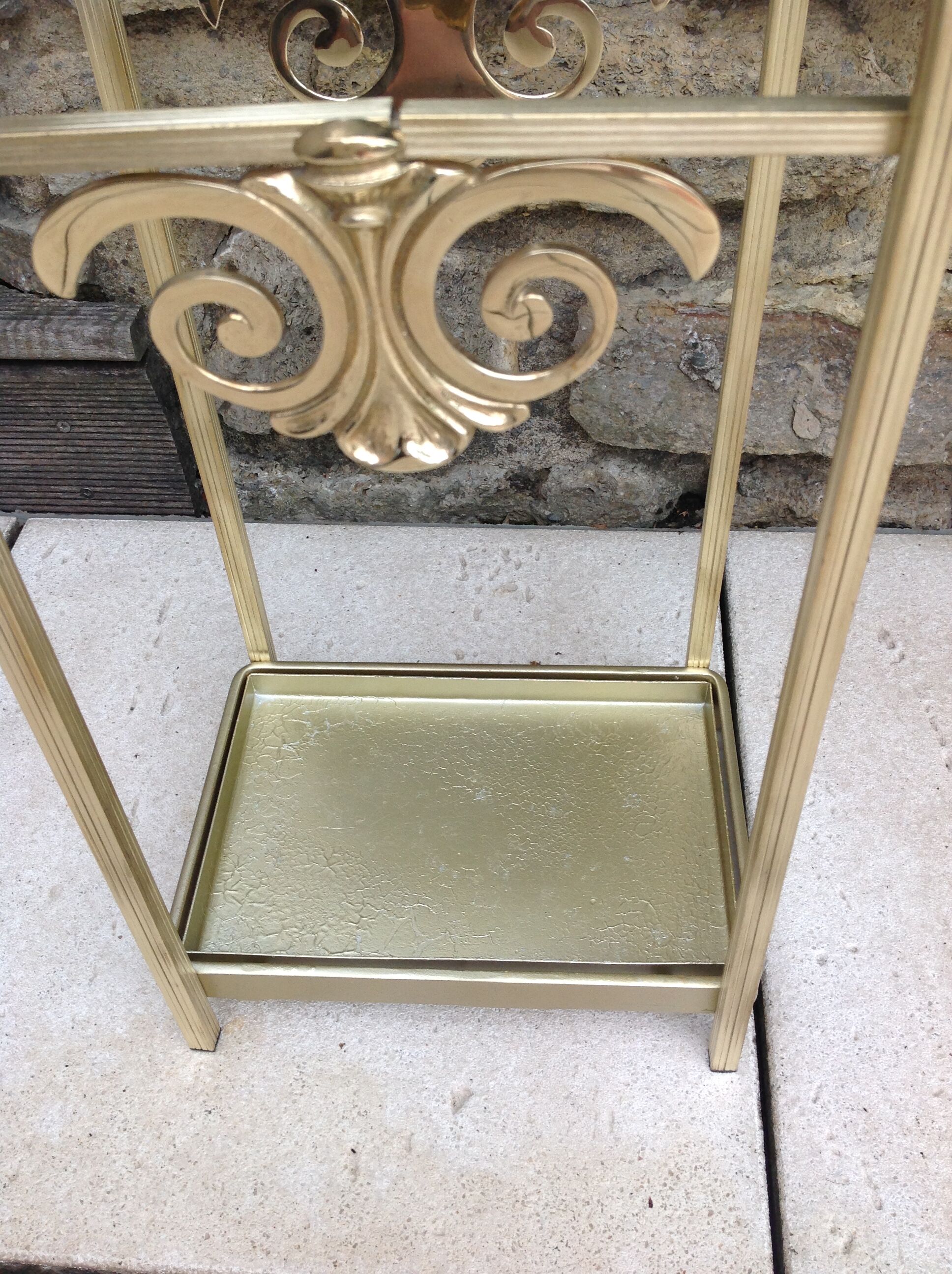 Brass umbrella holder art deco style