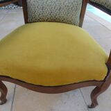 *Louis Philippe style Voltaire armchair in quality wood weathered by time - the backrest and l