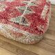Moroccan Berber pouf colored in Terracotta wool