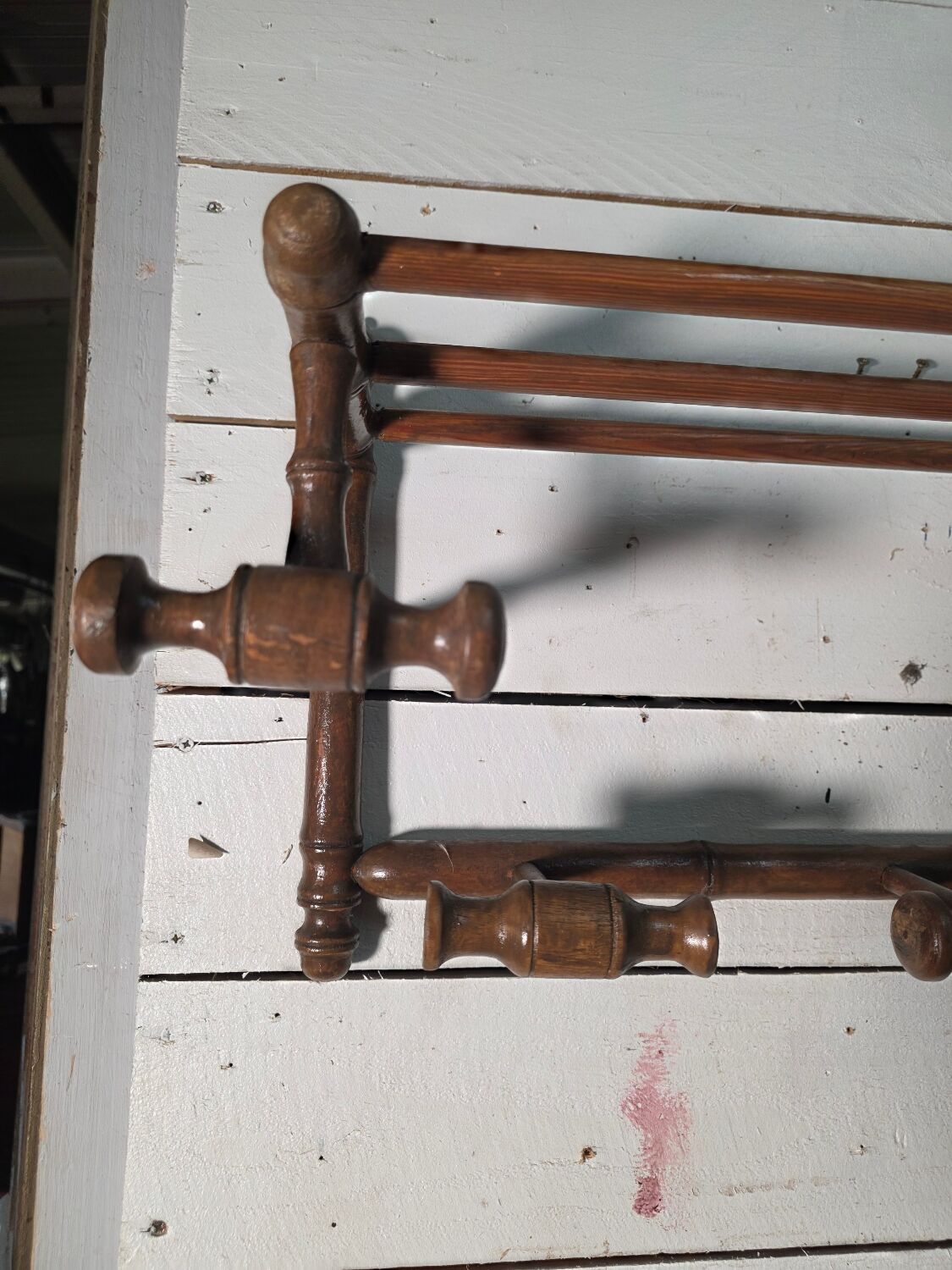Napoleon III style bamboo wood coat rack