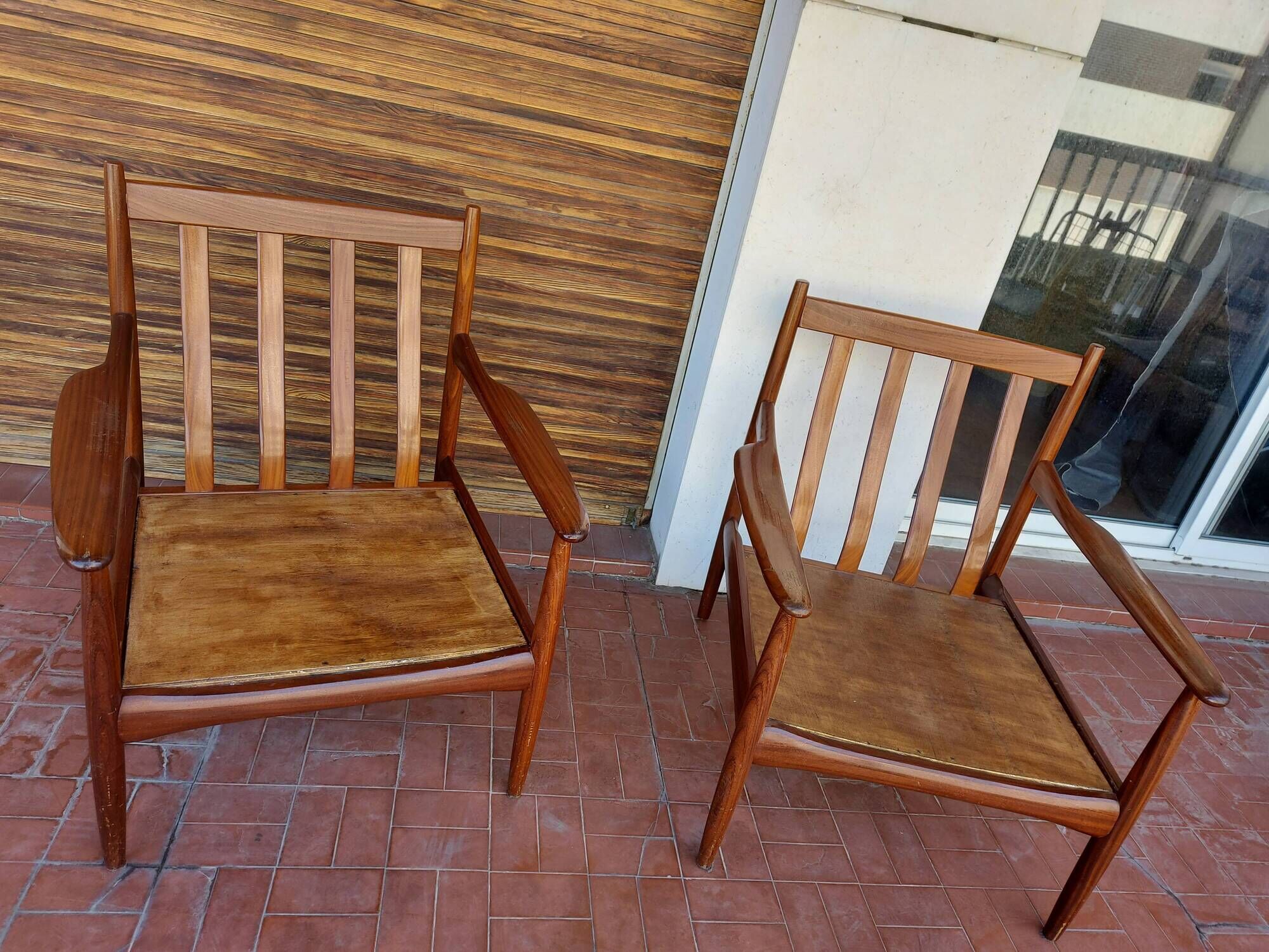 Scandinavian armchair Grete Jalk in teak, 50