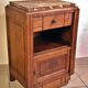 Art Deco bedside table in wood and marble
