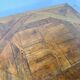 1940 marquetry oak coffee table