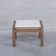 Table d’appoint travertin et laiton 1960