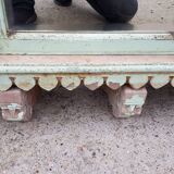 Fully hand-carved stone window with mirror