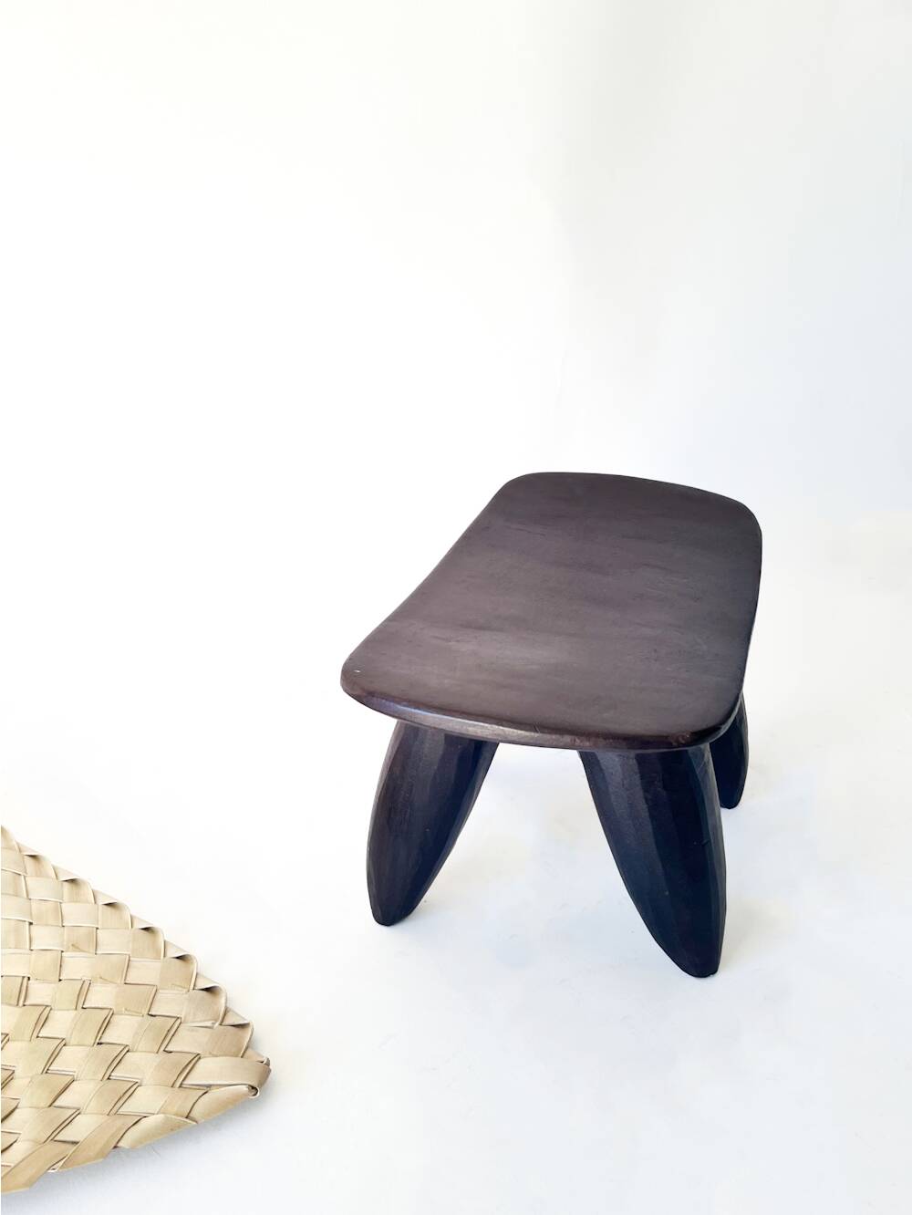 Senoufo XS N1 "headrest" stool in hand-carved wood