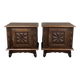 Paire de chevets en bois sculpté, Début XXe siècle