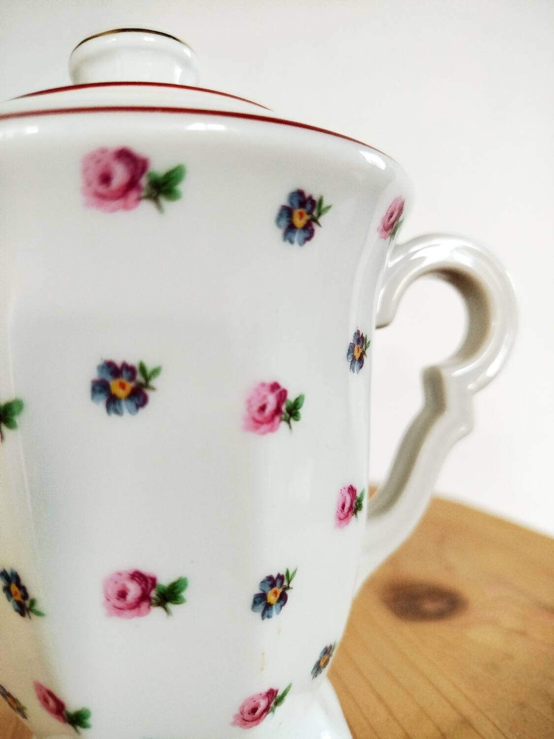 Antique floral coffee pot