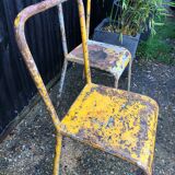 Paire de chaises métal