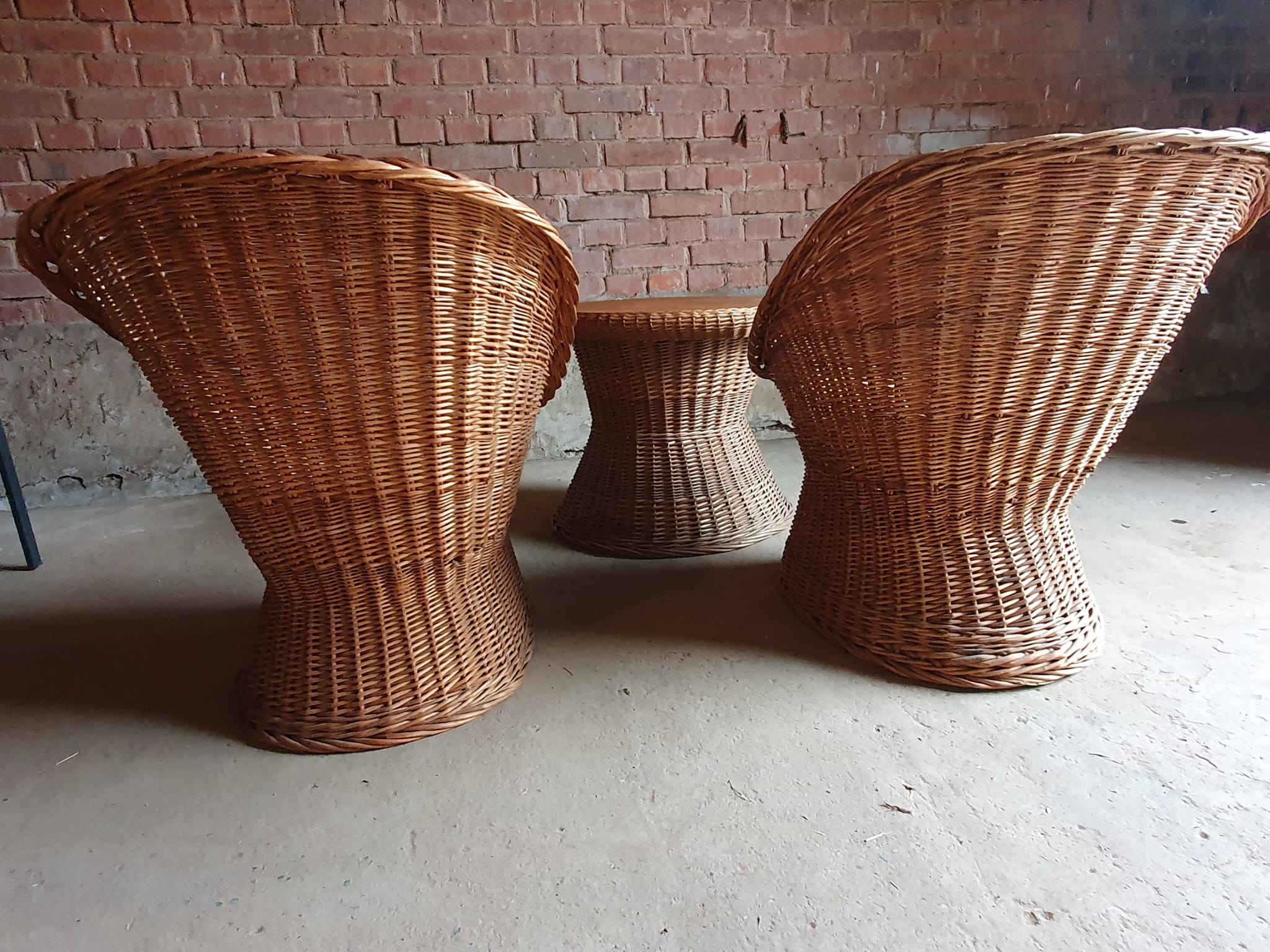 Vintage wicker living room set