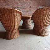 Vintage wicker living room set