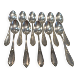 11 silver-plated coffee spoons SFAM Louis XVI musical attributes