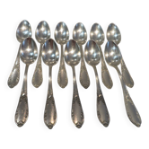 11 silver-plated coffee spoons SFAM Louis XVI musical attributes