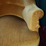 Golden yellow toad armchair