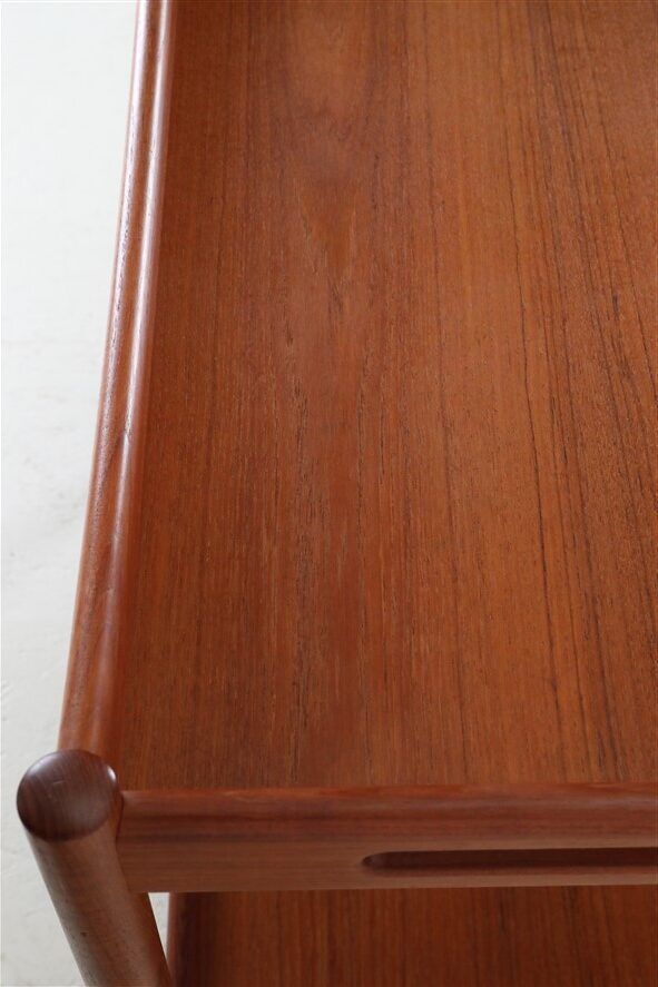 "AT-45" teak serving trolley by Hans Wegner for Andreas Tuck / Mid-century Danish modern design / 1960s