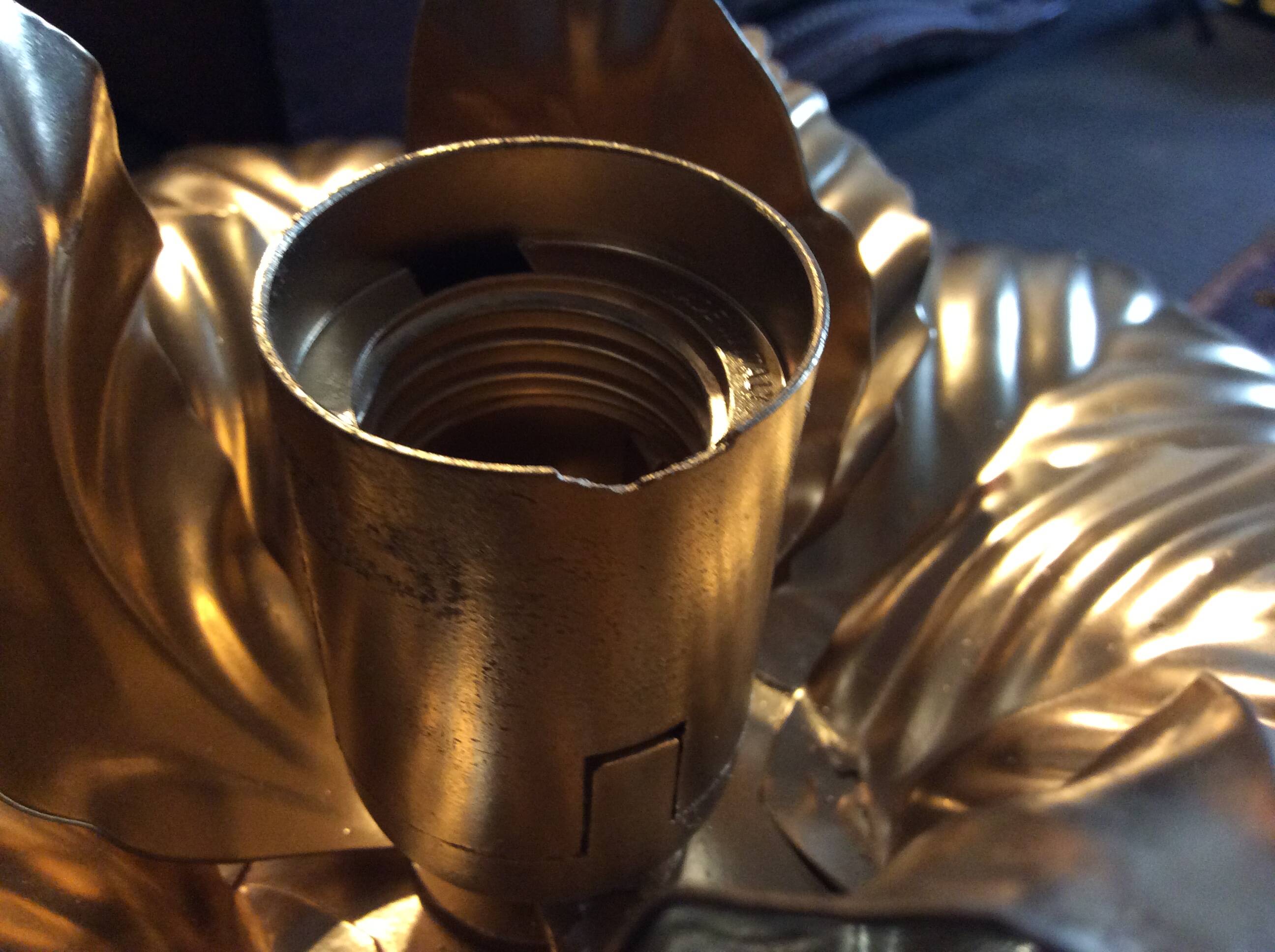 Gold metal flower wall light