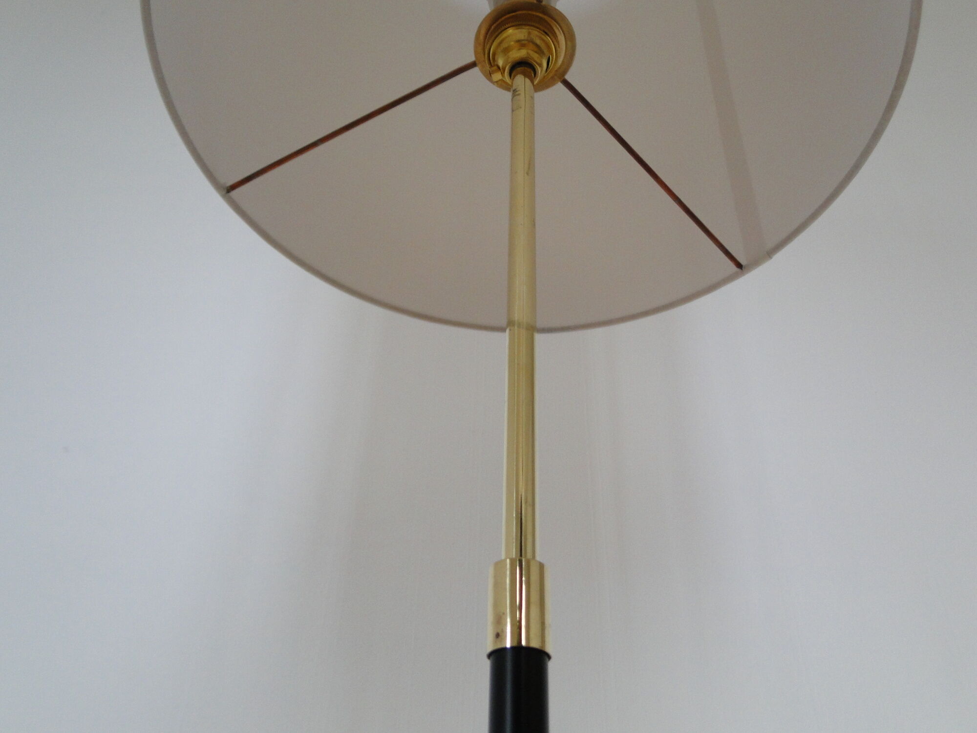 Adjustable vintage floor lamp by lunel 1950 france brass metal