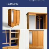 Vintage wardrobe with compass feet 1960