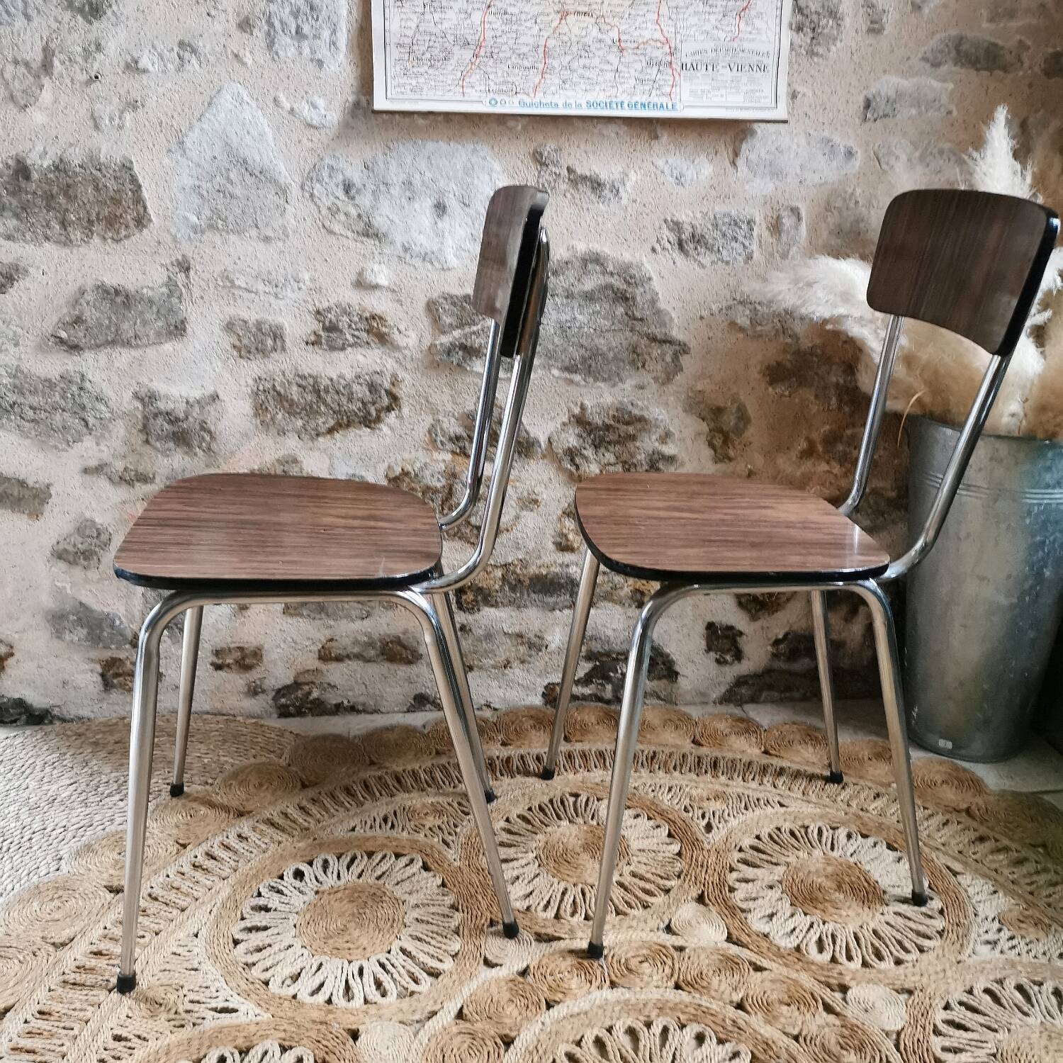 2 formica chairs, 1960s